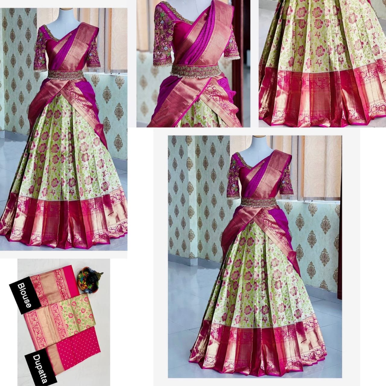 Pattu Pavadai | Half Saree Designs for Girls and Ladies Online-sgquangbinhtourist.com.vn